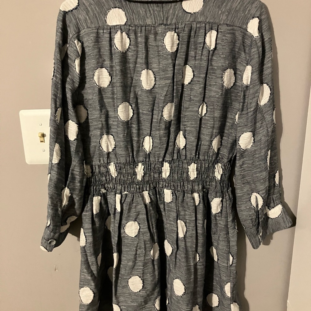 Zara Black and White Patterned Dress Sz L - Picture 4 of 4